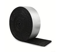 Ruban isolant pour tuyau d'extérieur en mousse avec feuille d'aluminium ignifuge pour protection contre le gel tout au long de l'année (10 cm x 10 m)