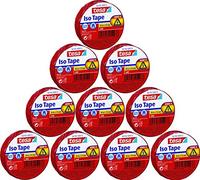 Ruban isolant Tesa - 10 m x 15 mm - 56192, Rot, 10er Vorteilspack