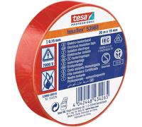 Ruban isolant tesa 53988-00016-00 rouge (L x l) 20 m x 19 mm caoutchouc 1 rouleau(x)