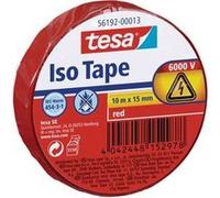 tesa Ruban adhésif isolant 56192-13-02 – Ignifuge, 10 m x 15 mm, Rouge, jusqu'à 6000 V