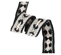 ruban jacquard, Sangle en ruban jacquard polyester-coton, largeur 30 mm, épaisseur 2,56, 50 yards, blanc et noir