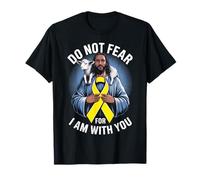 Ruban Jaune pour Cancer de la vessie Jésus ne craignez Pas Prier T-Shirt