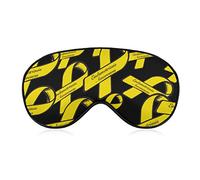 Ruban jaune sensibilisation à l'endométriose masque pour les yeux endormi avec sangle réglable bandeau pour les voyages en avion