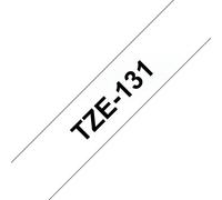 Ruban laminé Brother TZe-131 / TZE131, noir sur transparent, 12 mm x 8 m
