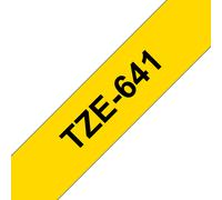 Ruban laminé Brother TZe-641 / TZE641, noir sur jaune, 18 mm x 8 m