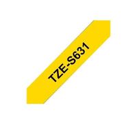 Ruban laminé Brother TZE631 Noir sur jaune 12 mm x 8 m pour Brother PT-D210, PT-D600, PT-H110