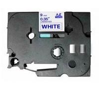 Ruban laminé compatible Brother Tze-133 - 12 mm x 8 mètres bleu/transparent