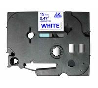 Ruban laminé compatible Brother Tze-233 - 12 mm x 8 mètres bleu/blanc