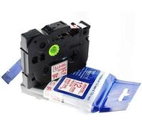 Ruban laminé Noir et Blanc 18 mm x 8 m pour Brother Labelling Tz-s241/tze-s241