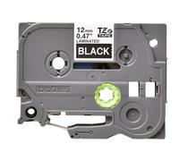 Ruban laminé standard BROTHER Blanc/Noir 12mm TZE-335