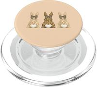 Ruban Lapin léopard Happy Easter Rabbit Spring Egg Hunt PopSockets PopGrip pour MagSafe