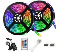 Ruban LED 10M 5050 RGB - Kit avec Télécommande - Décoration pour Accueil Fête DIY Noël