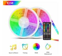 Ruban LED 10m étanche IP65, RGB5050 12V multicolore, télécommande IR, intérieur extérieur fête YYV
