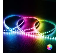 Ruban LED 12V RGB SMD 60 LED/m 5m 9W/m Largeur 10mm Coupe 5cm IP20