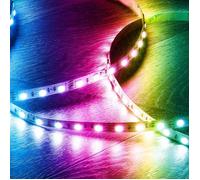 Ruban LED 12V RGB SMD 60 LED/m 5m 9W/m Largeur 10mm Coupe 5cm IP20 RGB