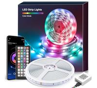 Ruban Led 15m, Led Chambre, RGB Bande Led Lumineuse Contrôlé par APP Bluetooth ou Télécommande, Synchroniser avec Rythme de Musique,Pour Décorer Noël, Fête, Gaming, Cuisine, Maison, Salon, Chambre