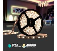 Ruban LED 220V 50m IP65 4000K sans transformateur bande LED extérieur