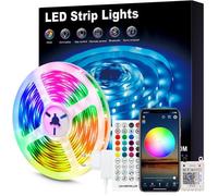 Ruban Led 24V 10M 5050 Rgb Pour Chambre Plafond Et Mur Bande Lumineuse D’ Avec Télécommande 40 Touches & App Bluetooth Décorati