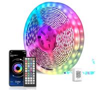 Ruban LED 30M, Bande LED Bluetooth Ultra-longue Lumineuse LED RGB Multicolore, Contrôlé par Télécommande APP, Synchroniser avec Rythme de Musique, Led Ruban pour Chambre, Mariage, Fête,Cuisine