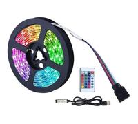 Ruban LED 4M, Bande LED Lumineuse USB Couleur Néon 120 LEDS Et 16RGB, Télécommande à 24 Touches 4 Modes Dynamiques