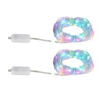 Ruban LED changeant de couleur Chaîne lumineuse USB éclairage décoratif multicolore RGB, 50x LED, L 500 cm, set de 2 pièces