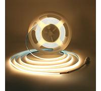 Ruban LED COB 24V Blanc Chaud 3000K 5m, Arote Bande LED COB 5mm Largeur 384LEDs/m Dimmable Haute Densité Lumière (sans adaptateur) IP20 pour Chambre Cuisine Maison Décoration Intérieure