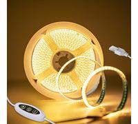 Ruban LED COB 2M USB 3000K 640LEDS Dimmable Bande LED COB LED Chambre pour décorer TV, Cuisine, Armoire, Chambre à Coucher, Décoration à la Maison, IP65, Blanc Chaud