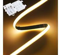 Ruban LED COB Pile 3AA Batterie，Bande LED à Piles 320 LEDs/m 5mm largeur Adhésive Bandeau Light Strip pour sous le meuble de cuisine, étagères, meuble bas, décoration.(Sin batería dentro)