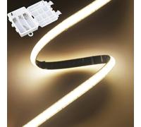 Ruban LED COB Pile 3AA Batterie，Bande LED à Piles 320 LEDs/m 5mm largeur Adhésive Bandeau Light Strip pour sous le meuble de cuisine, étagères, meuble bas, décoration.(Sin batería dentro)