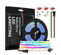 Ruban LED COB WS2814 RGBW IC FCOB 5M 896LEDs/m Bande lumineuse haute densité DC24V 10mm RGB+NW(Blanc Naturel) Ruban Lumineuse IP30 Non éTanche pour les Projets de Bricolage IntéRieurs