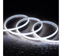 Ruban Led Dimmable 220v Cob Auto-Redressement 320 Led/M 720 Lm/M Largeur 12 Mm Ip65 Coupe 50 Cm Sur Mesure Blanc Froid 3 M 6000k