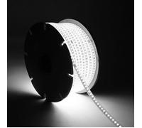 Ruban LED Dimmable 220V SMD 120 LED/m BOBINE 50m 7.5W/m 750lm/m Largeur 12mm Coupe 20/100cm IP65 6000K Blanc froid