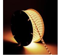 Ruban LED Dimmable 220V SMD 60 LED/m BOBINE 50m 6W/m 600lm/m Largeur 12mm Coupe 20cm IP65 Blanc chaud