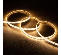 LEDKIA LIGHTING Ruban LED Dimmable 220V SMD Auto-redressement 120 LED/m 14W/m 1680lm/m SILICONE FLEX Largeur 12mm Coupe 10cm IP67 Sur mesure 2200K Super chaud 5 m