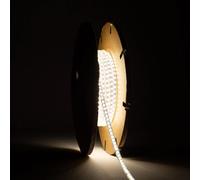 Ruban Led Dimmable 220v Smd Auto-Redressement 120 Led/M Bobine 20m 12w/M 1080lm/M Super Étroite Largeur 6.5mm Coupe 10cm Ip65 6000k Blanc Froid