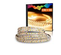 Ruban LED fin de 5 mm de large blanc chaud (2700 K) CRI 92 18 W 5 m 24 V IP20