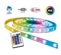 Ruban LED Geek Monkeys RGB 10 m XL Rose, Bleu, Vert, Jaune, Orange, Mauve E