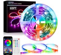 Ruban Led,Led Chambre,Bande Led Lumineuse Contrôlé par APP Bluetooth ou Télécommande 44 Touches,synchronisation de musique, application et télécommande, changement de couleur (20M)