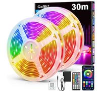 Ruban LED, Led Chambre, RGB Bande Contrôlé par APP Bluetooth ou Télécommande 44 Touches, Synchroniser avec Rythme de Musique, Bandeau pour Decoration Chambre, Gaming (30M)