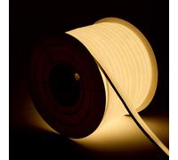 LEDKIA LIGHTING Ruban LED Néon Dimmable 220V BOBINE 50m Blanc Chaud Semi-Circulaire 180 7.5W/m Coupe 100cm IP67 3000K Blanc chaud