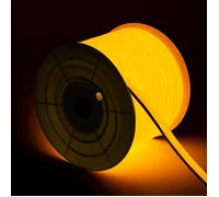 Ruban LED Néon Dimmable 220V BOBINE 50m Jaune Semi-Circulaire 180 7.5W/m Coupe 100cm IP67 Jaune