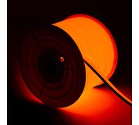 Ruban LED Néon Dimmable 220V BOBINE 50m Orange Semi-Circulaire 180º 7.5W/m Coup