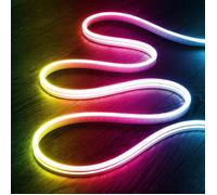 Ruban LED Néon Dimmable 220V Bobine 50m RGB SFLEX8 9W/m Coupe 100cm IP65 Télécommande IR