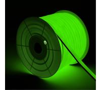 Bobine Gaine Néon Led Flexible Dimmable 7.5w/M 220v Ac 120 Led/M 50m Semi-Circulaire 180° Verte Ip67 Coupe Tous Les 100cm Vert