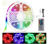 Ruban LED - NIKOU - 10M RGB 5050 - Télécommande 44 Touches - Étanche IP65 - Multicolore