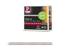 Ruban LED Paulmann MaxLED 1000, 1 m, blanc chaud 2700 K, 7,2 W, argent | Dimmable, autocollant, découpable selon les besoins, 1 100 lm/m, IP20