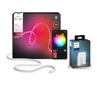 Ruban LED - Philips Hue - Flux - 4 m - Chromasync - Éclairage coloré et blanc naturel intense - 1200 lumens + Dim Switch Télécommand
