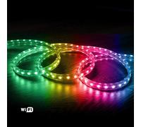 Ruban Led Rgb 220v Smd 60 Led/M 10w/M Largeur 16mm Coupe 100cm Ip65 Contrôle Wifi 50 M