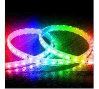Ruban LED RGB 220V SMD 60 LED/m BOBINE 50m 9 5W/m Largeur 14 5mm Coupe 100cm IP65 avec Télécommande IR RGB