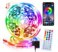 Ruban LED RGB 24V - Bande Lumineuse Télécommande et APP, 1200 Lm, Multicolore, Réglable, Facile à Installer - Synchronisation de la Musique, Éclairage, Salon, Gaming, Fêtes (20 mètres)